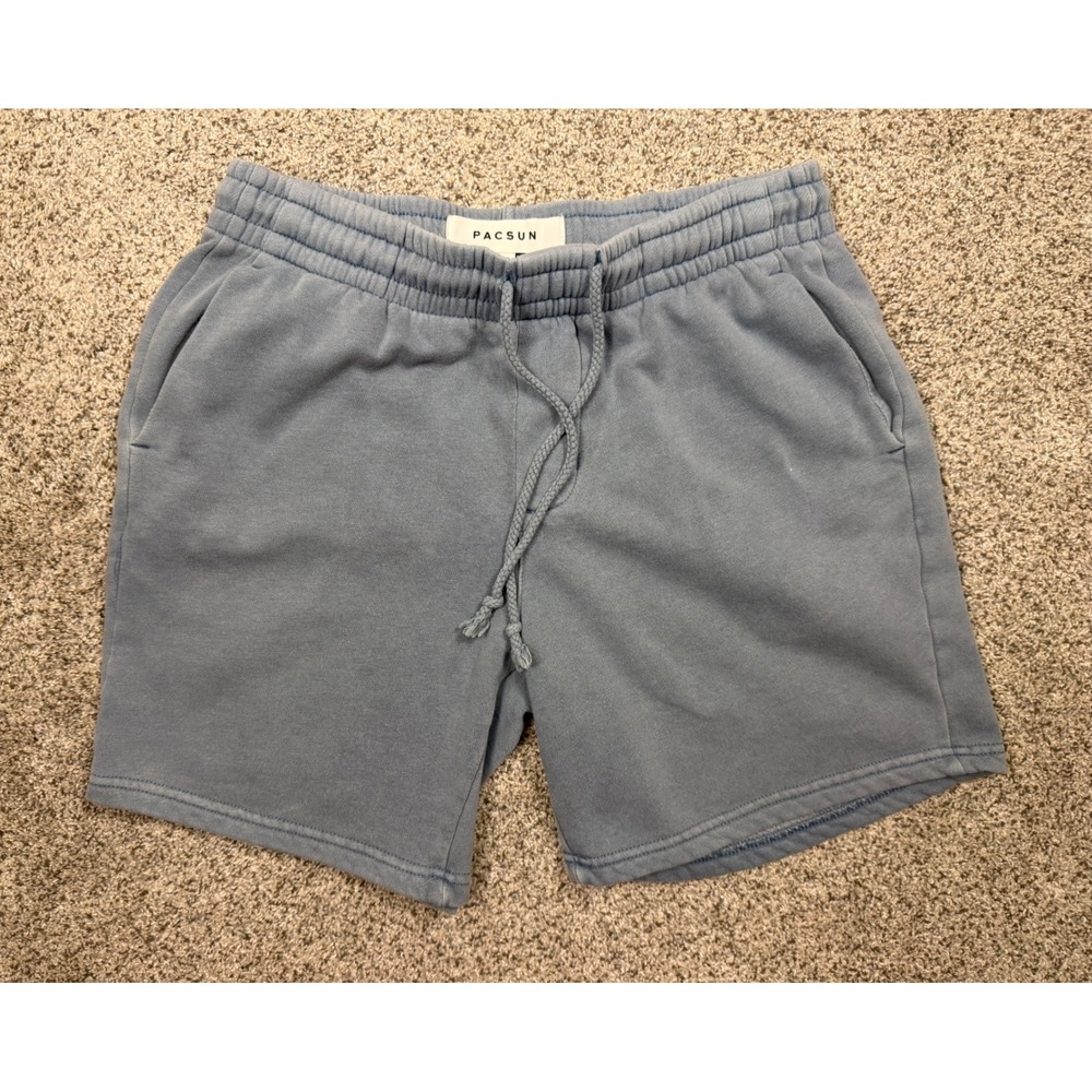 PacSun Sweat Shorts Small Blue Fleece Drawstring Casual Lounge Athletic Shorts